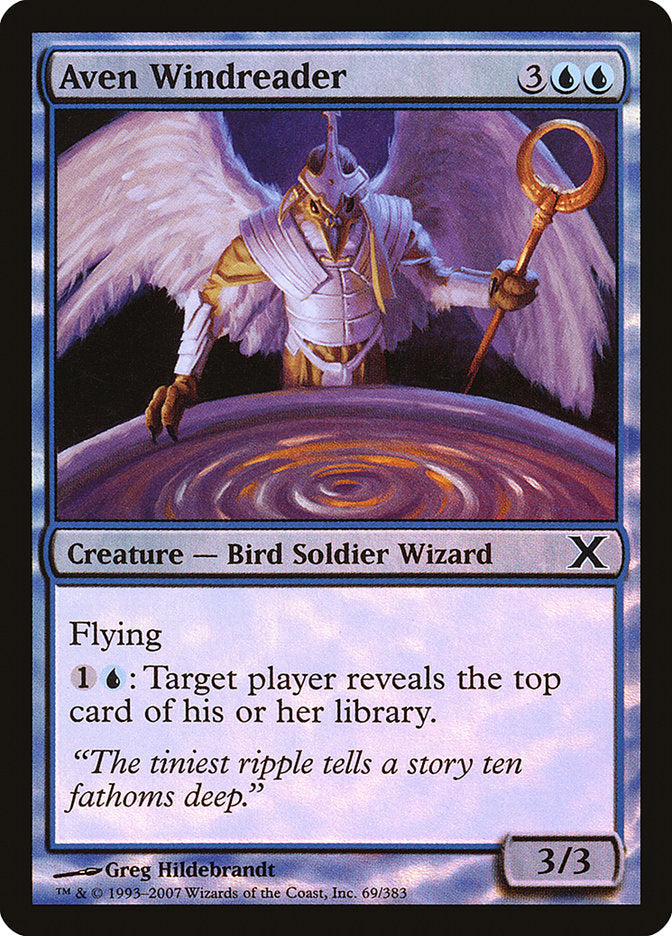 Aven Windreader (Premium Foil) [Tenth Edition] MTG Single Magic: The Gathering | Red Claw Gaming