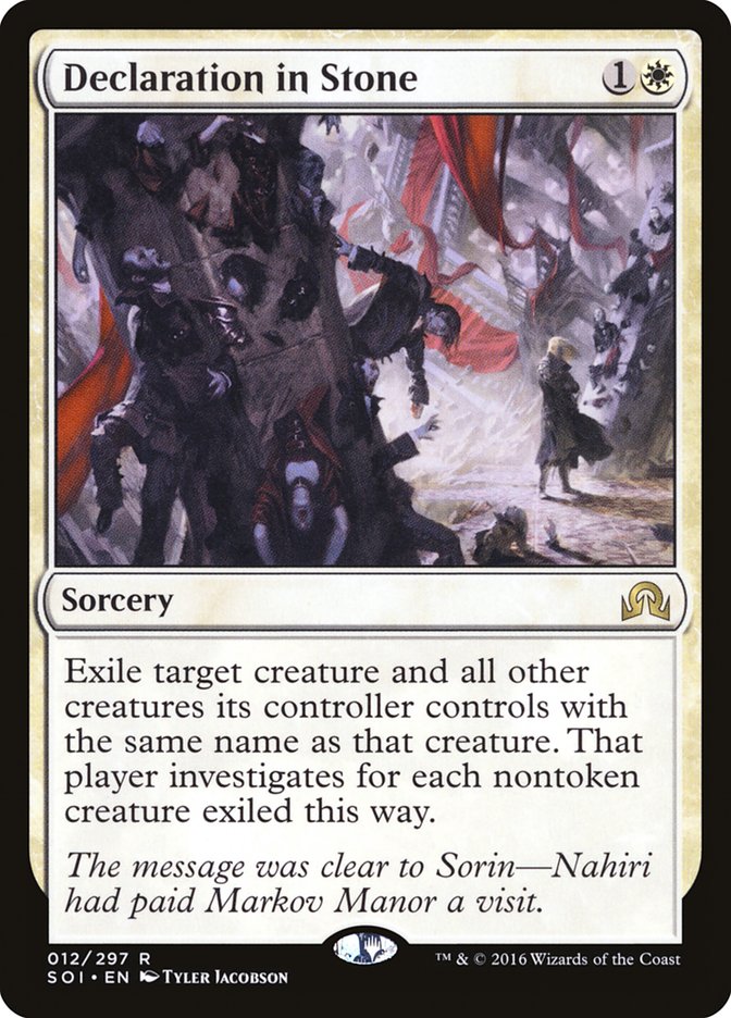 Declaration in Stone [Shadows over Innistrad] MTG Single Magic: The Gathering | Red Claw Gaming