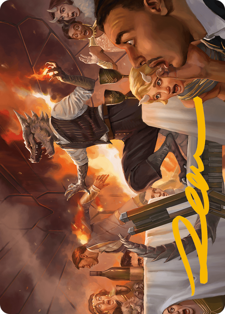 Party Thrasher Art Card (Gold-Stamped Signature) [Modern Horizons 3 Art Series] MTG Single Magic: The Gathering    | Red Claw Gaming