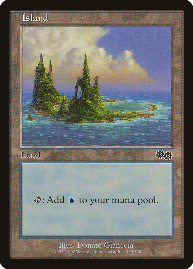 Island (338) [Urza's Saga] MTG Single Magic: The Gathering | Red Claw Gaming