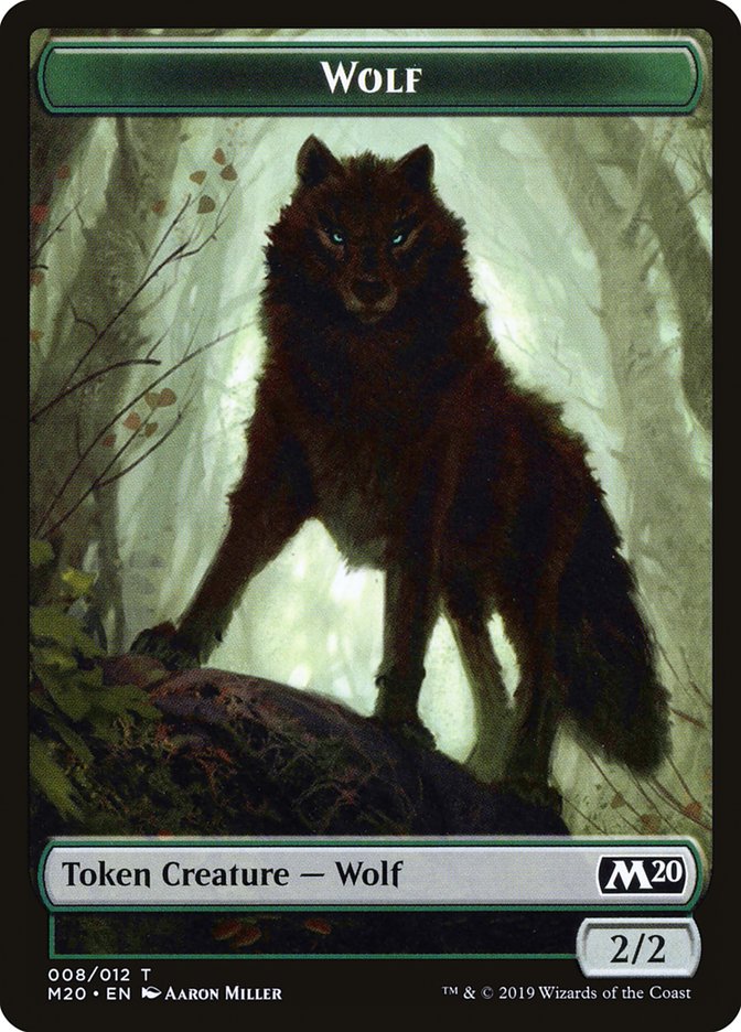 Wolf Token [Core Set 2020 Tokens] MTG Single Magic: The Gathering | Red Claw Gaming
