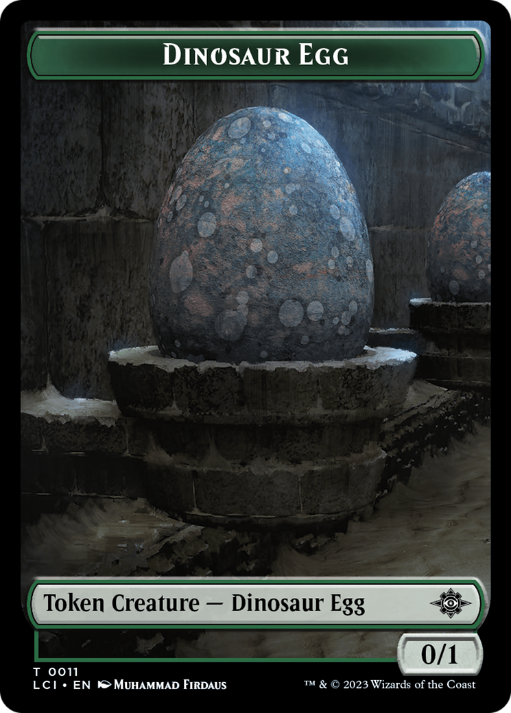 Dinosaur Egg // Dinosaur (0010) Double-Sided Token [The Lost Caverns of Ixalan Tokens] MTG Single Magic: The Gathering | Red Claw Gaming