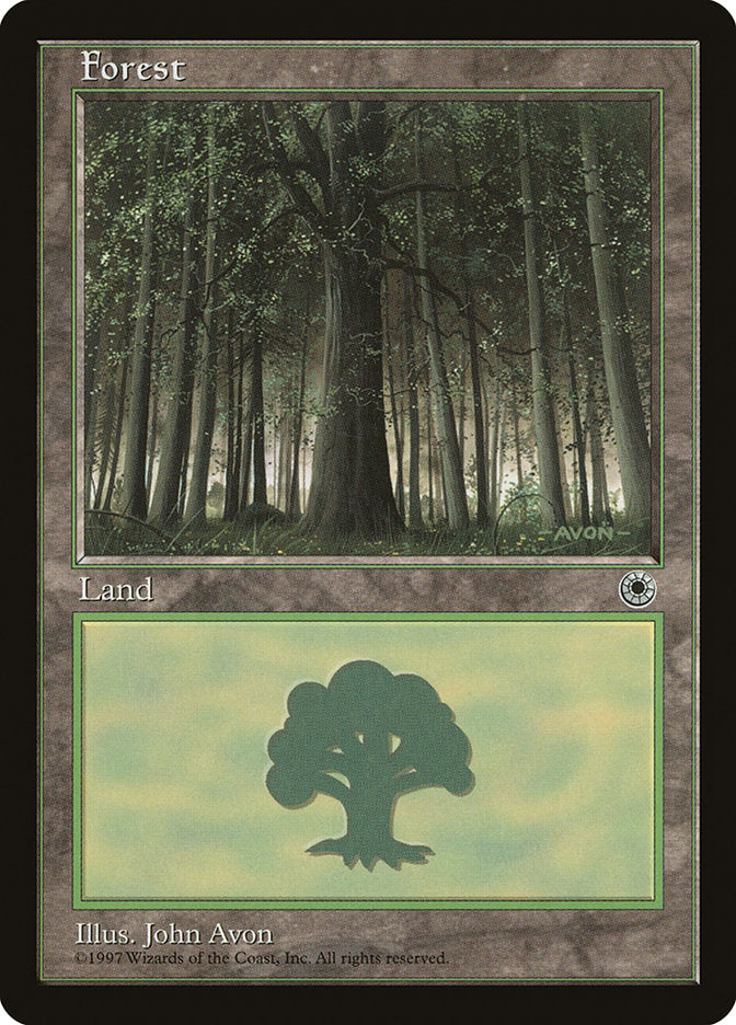 Forest (Thickest Tree in Center) [Portal] MTG Single Magic: The Gathering | Red Claw Gaming