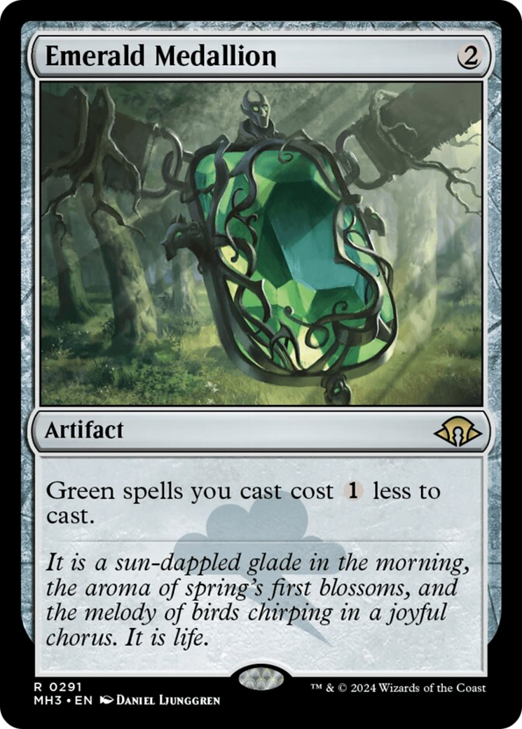 Emerald Medallion [Modern Horizons 3] MTG Single Magic: The Gathering    | Red Claw Gaming