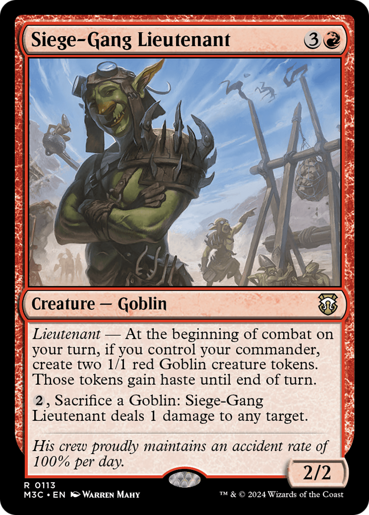 Siege-Gang Lieutenant [Modern Horizons 3 Commander] MTG Single Magic: The Gathering | Red Claw Gaming