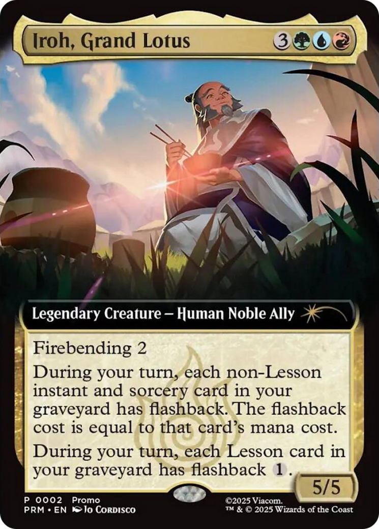 Iroh, Grand Lotus (Extended Art) [Avatar: The Last Airbender Promos] MTG Single Magic: The Gathering | Red Claw Gaming