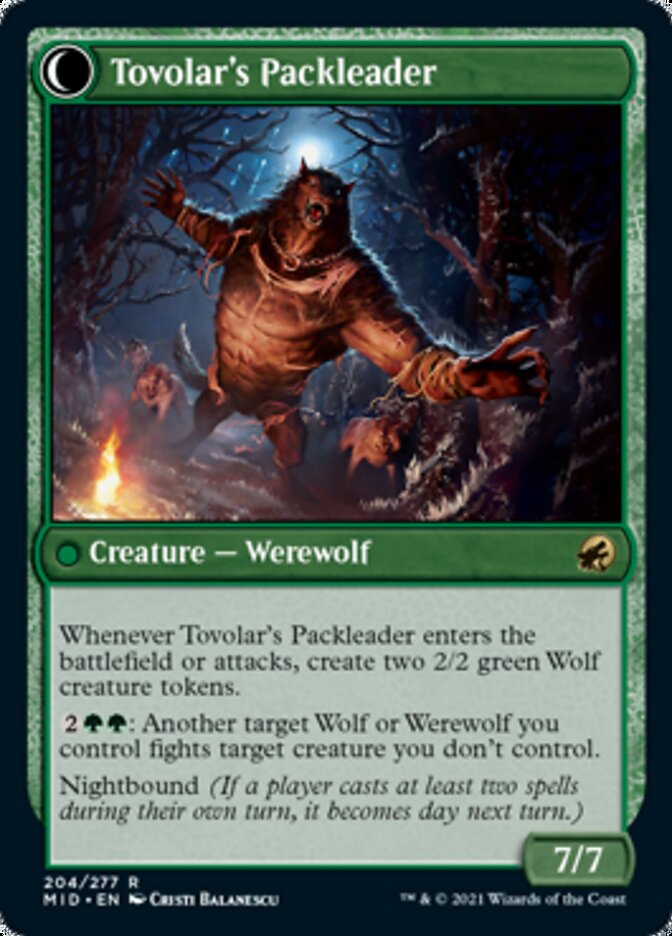 Tovolar's Huntmaster // Tovolar's Packleader [Innistrad: Midnight Hunt] MTG Single Magic: The Gathering | Red Claw Gaming