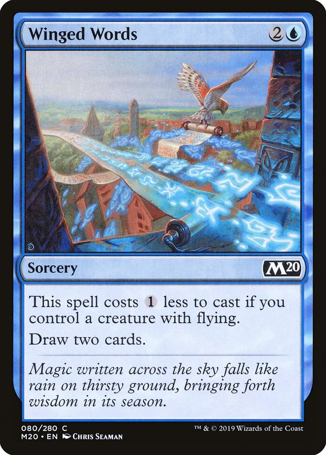 Winged Words [Core Set 2020] MTG Single Magic: The Gathering | Red Claw Gaming