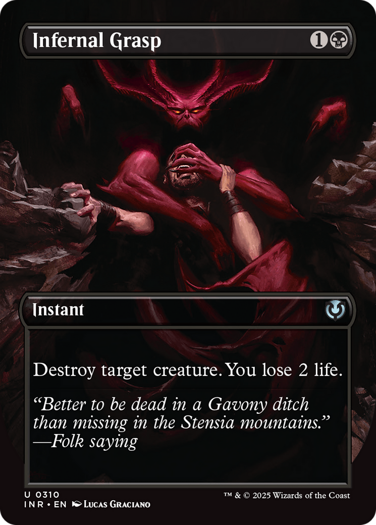 Infernal Grasp (Borderless) [Innistrad Remastered] MTG Single Magic: The Gathering | Red Claw Gaming