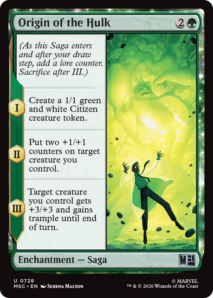 Origin of the Hulk [Marvel Super Heroes Commander] MTG Single Magic: The Gathering | Red Claw Gaming