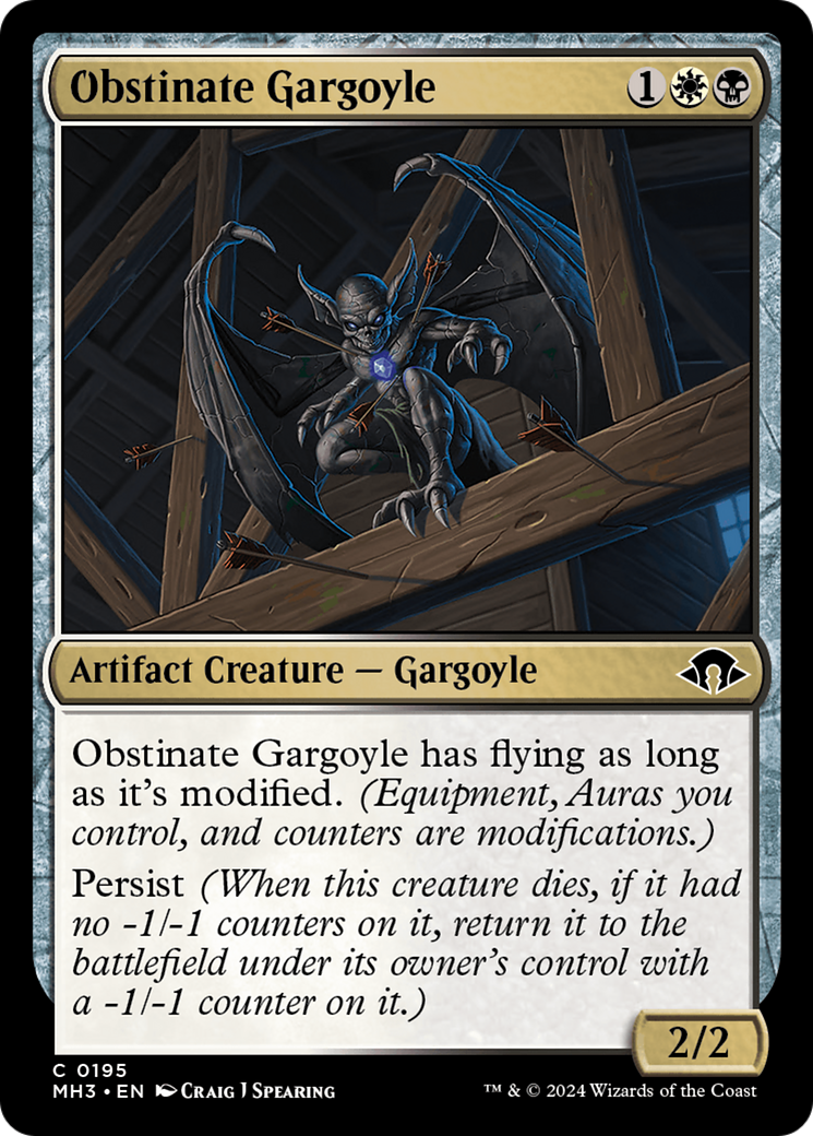 Obstinate Gargoyle [Modern Horizons 3] MTG Single Magic: The Gathering    | Red Claw Gaming