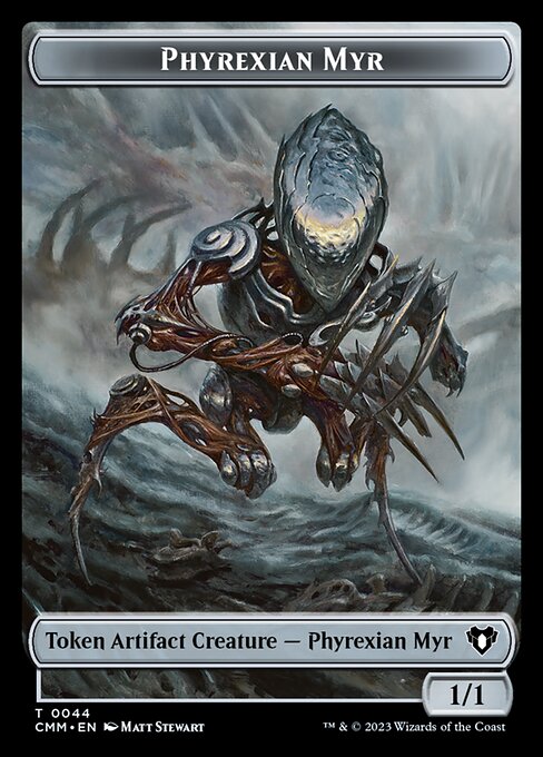 Human Soldier // Phyrexian Myr Double-Sided Token [Commander Masters Tokens] MTG Single Magic: The Gathering    | Red Claw Gaming