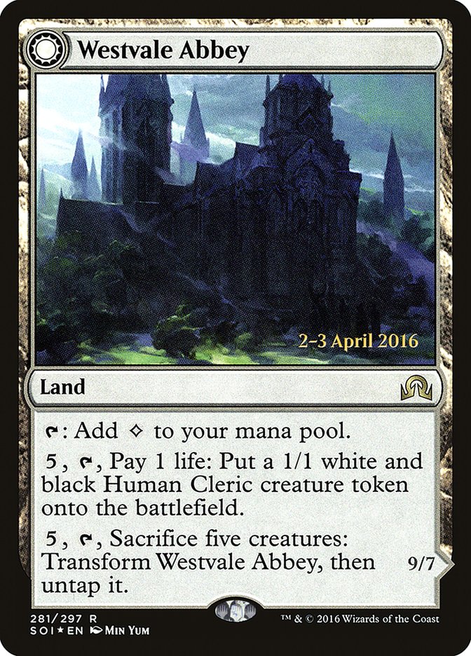 Westvale Abbey // Ormendahl, Profane Prince [Shadows over Innistrad Prerelease Promos] MTG Single Magic: The Gathering | Red Claw Gaming