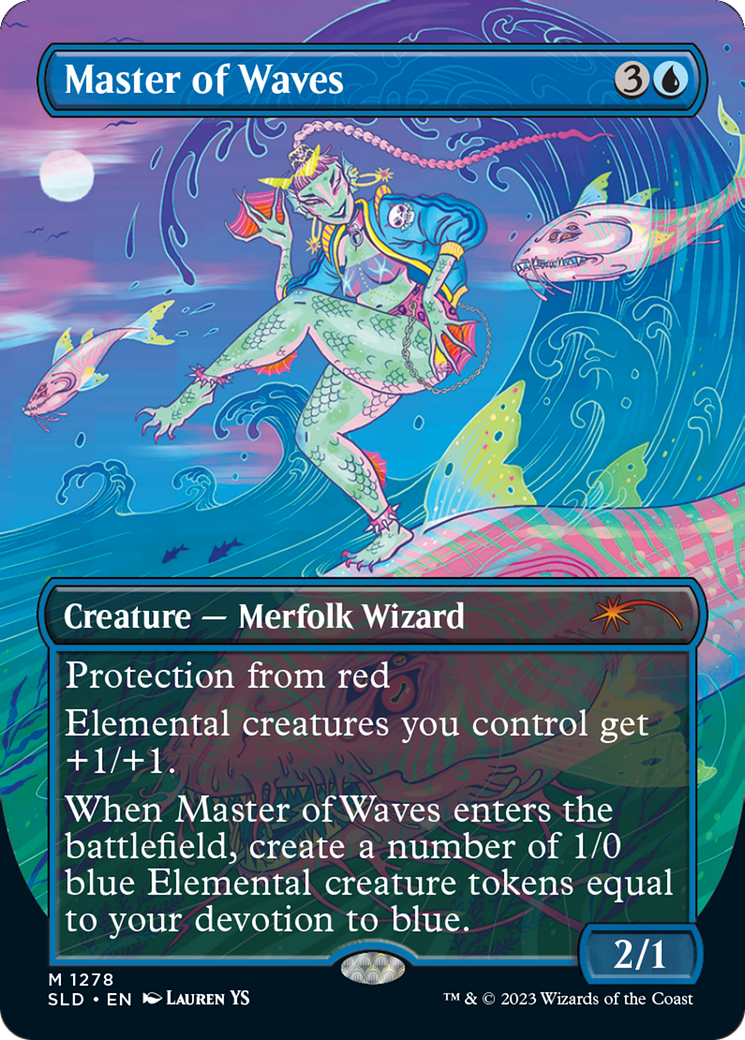 Master of Waves (Borderless) [Secret Lair Drop Series] MTG Single Magic: The Gathering | Red Claw Gaming