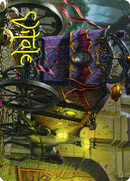 Honeymoon Hearse Art Card (Gold-Stamped Signature) [Innistrad: Crimson Vow Art Series] MTG Single Magic: The Gathering | Red Claw Gaming
