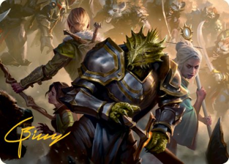 You Come to the Gnoll Camp Art Card (Gold-Stamped Signature) [Dungeons & Dragons: Adventures in the Forgotten Realms Art Series] MTG Single Magic: The Gathering | Red Claw Gaming