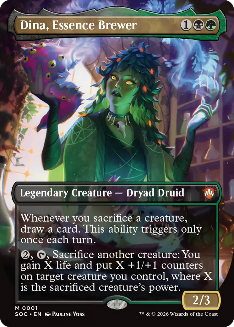 Dina, Essence Brewer (Borderless) [Secrets of Strixhaven Commander] MTG Single Magic: The Gathering | Red Claw Gaming