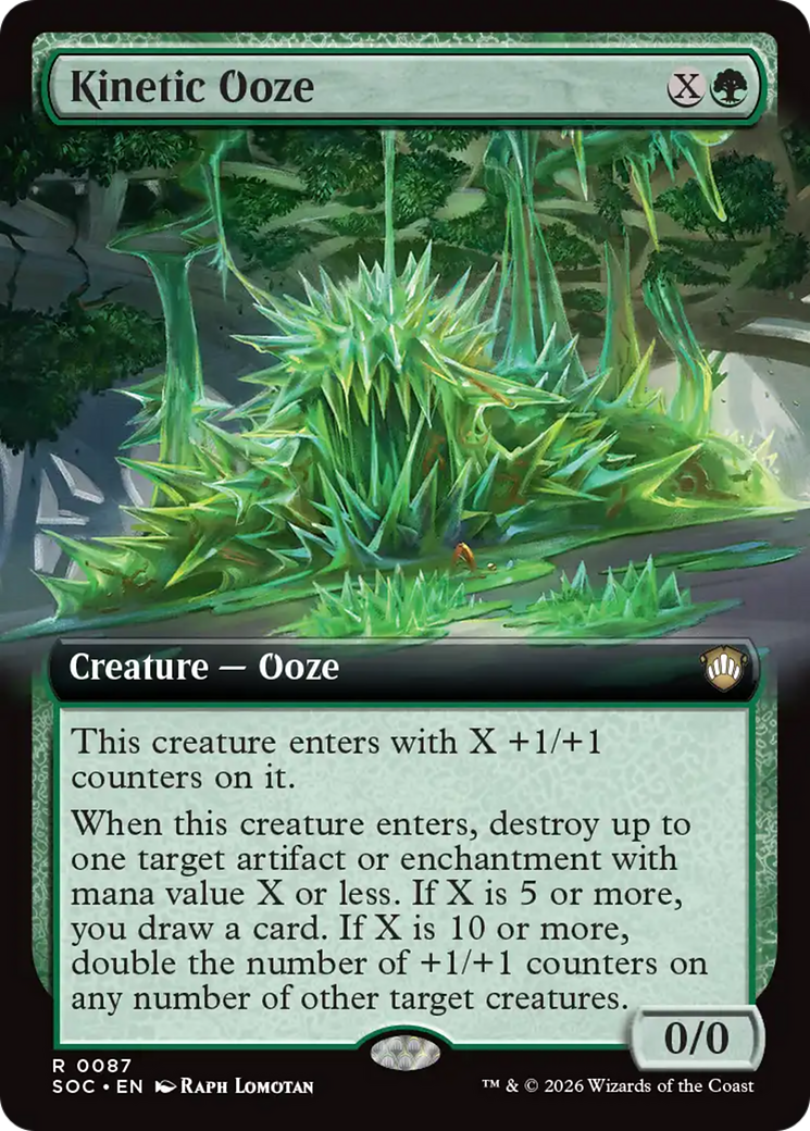 Kinetic Ooze (Extended Art) [Secrets of Strixhaven Commander] MTG Single Magic: The Gathering | Red Claw Gaming