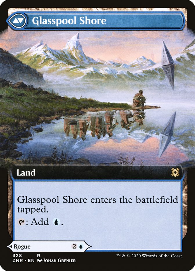 Glasspool Mimic // Glasspool Shore (Extended Art) [Zendikar Rising] MTG Single Magic: The Gathering | Red Claw Gaming