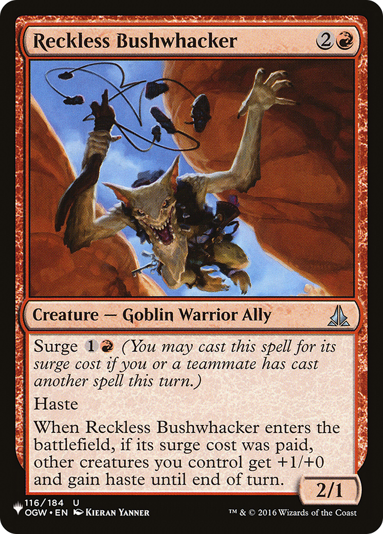 Reckless Bushwhacker [The List] MTG Single Magic: The Gathering | Red Claw Gaming