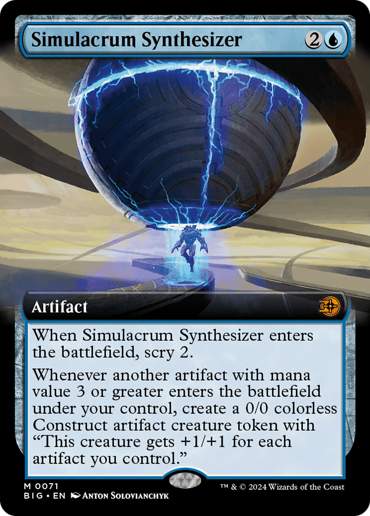 Simulacrum Synthesizer (Extended Art) [Outlaws of Thunder Junction: The Big Score] MTG Single Magic: The Gathering | Red Claw Gaming