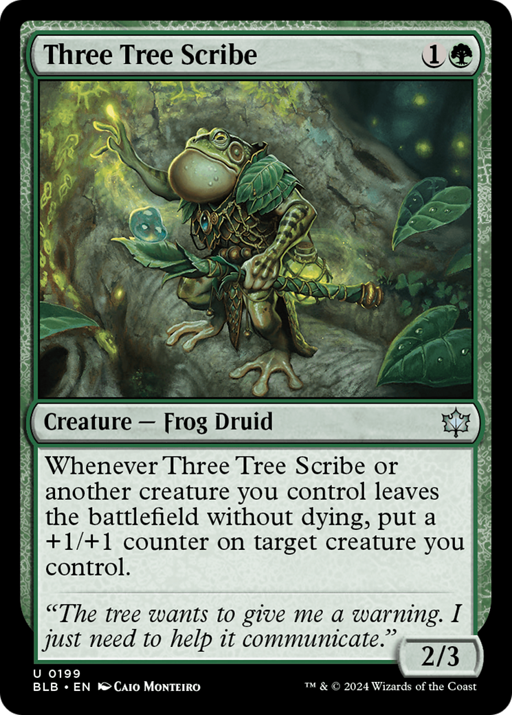 Three Tree Scribe [Bloomburrow] MTG Single Magic: The Gathering | Red Claw Gaming