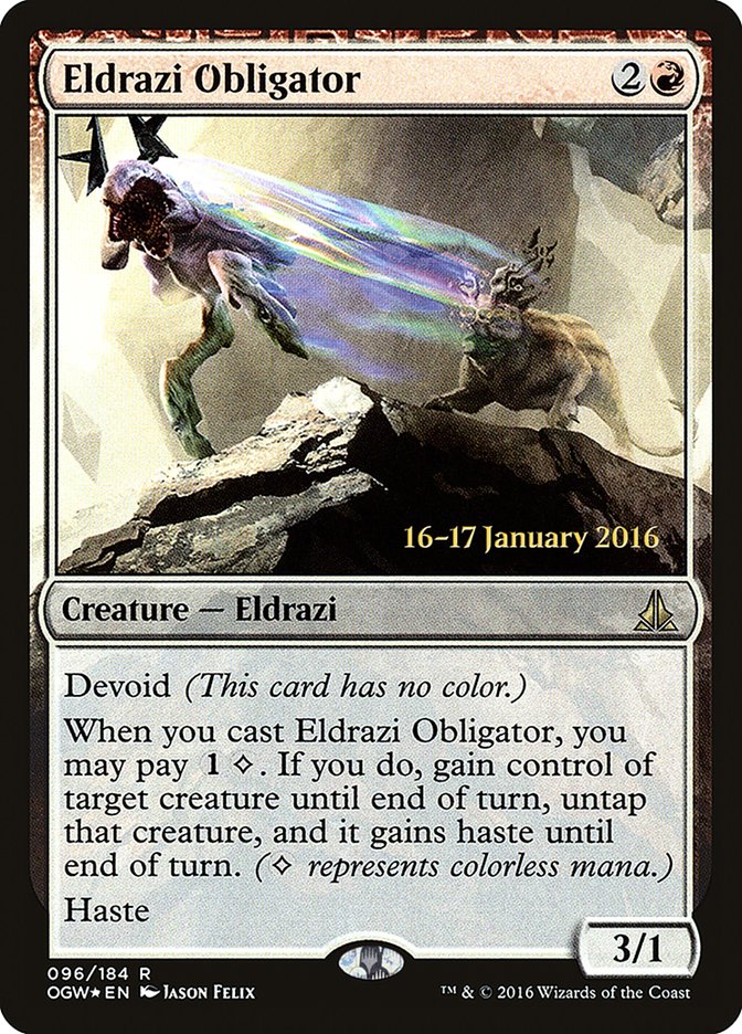 Eldrazi Obligator [Oath of the Gatewatch Prerelease Promos] MTG Single Magic: The Gathering | Red Claw Gaming