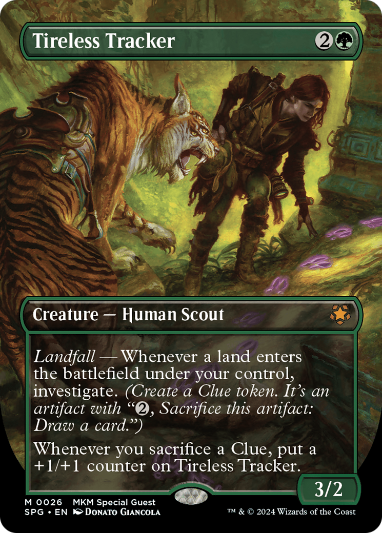 Tireless Tracker (Borderless) [Murders at Karlov Manor Special Guests] MTG Single Magic: The Gathering | Red Claw Gaming