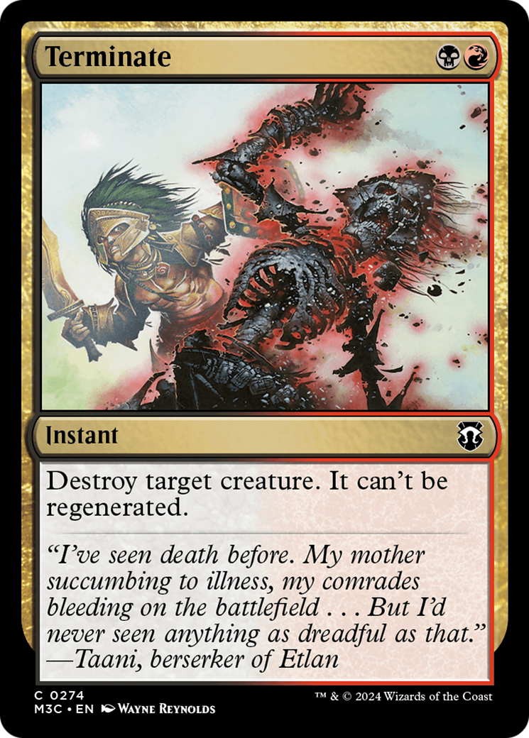 Terminate (Ripple Foil) [Modern Horizons 3 Commander] MTG Single Magic: The Gathering | Red Claw Gaming