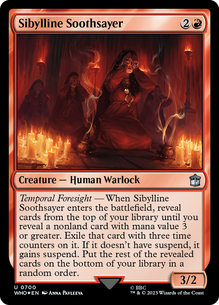 Sibylline Soothsayer (Surge Foil) [Doctor Who] MTG Single Magic: The Gathering | Red Claw Gaming