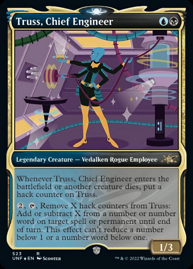 Truss, Chief Engineer (Showcase) (Galaxy Foil) [Unfinity] MTG Single Magic: The Gathering    | Red Claw Gaming