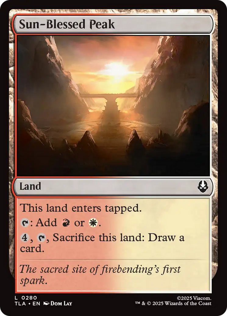 Sun-Blessed Peak [Avatar: The Last Airbender] MTG Single Magic: The Gathering | Red Claw Gaming