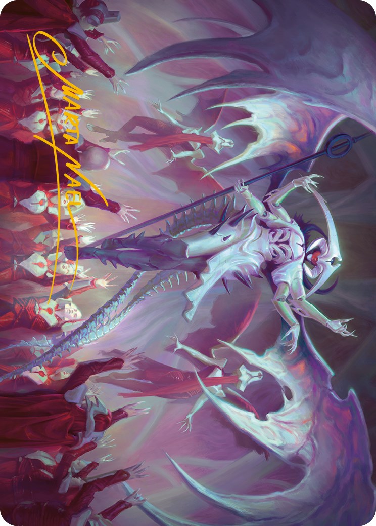 Atraxa, Grand Unifier Art Card (Gold-Stamped Signature) [Phyrexia: All Will Be One Art Series] MTG Single Magic: The Gathering | Red Claw Gaming