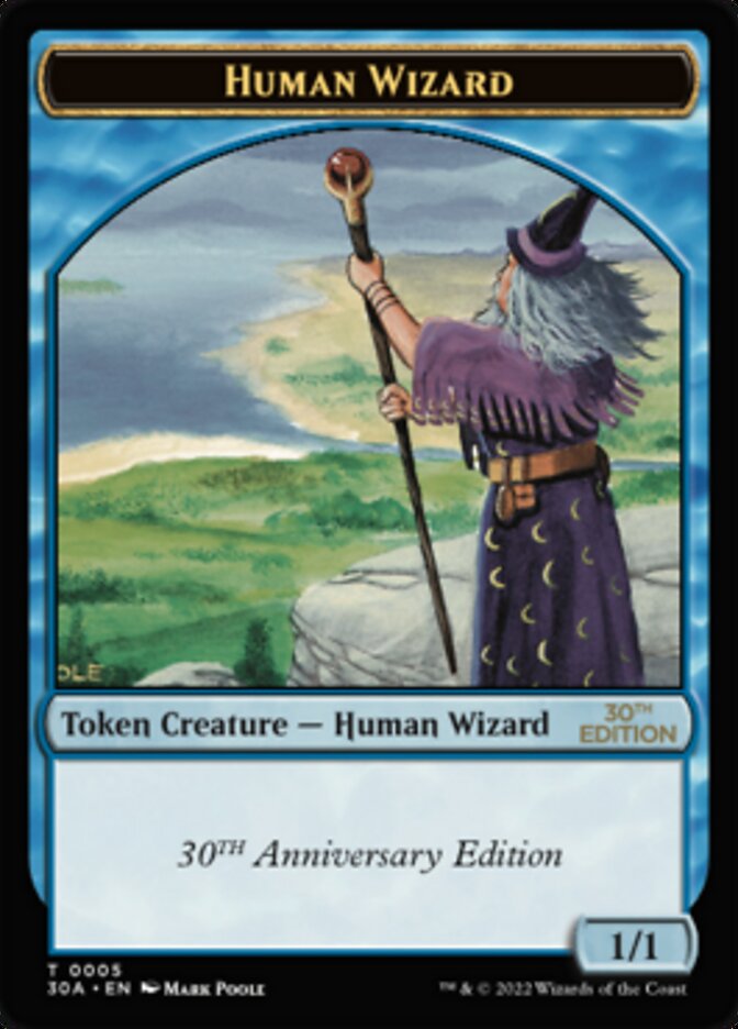 Human Wizard Token [30th Anniversary Tokens] MTG Single Magic: The Gathering | Red Claw Gaming