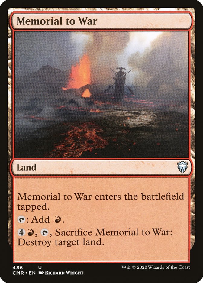 Memorial to War [Commander Legends] MTG Single Magic: The Gathering | Red Claw Gaming