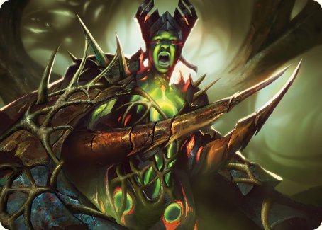 Maze's Mantle Art Card [Phyrexia: All Will Be One Art Series] MTG Single Magic: The Gathering | Red Claw Gaming