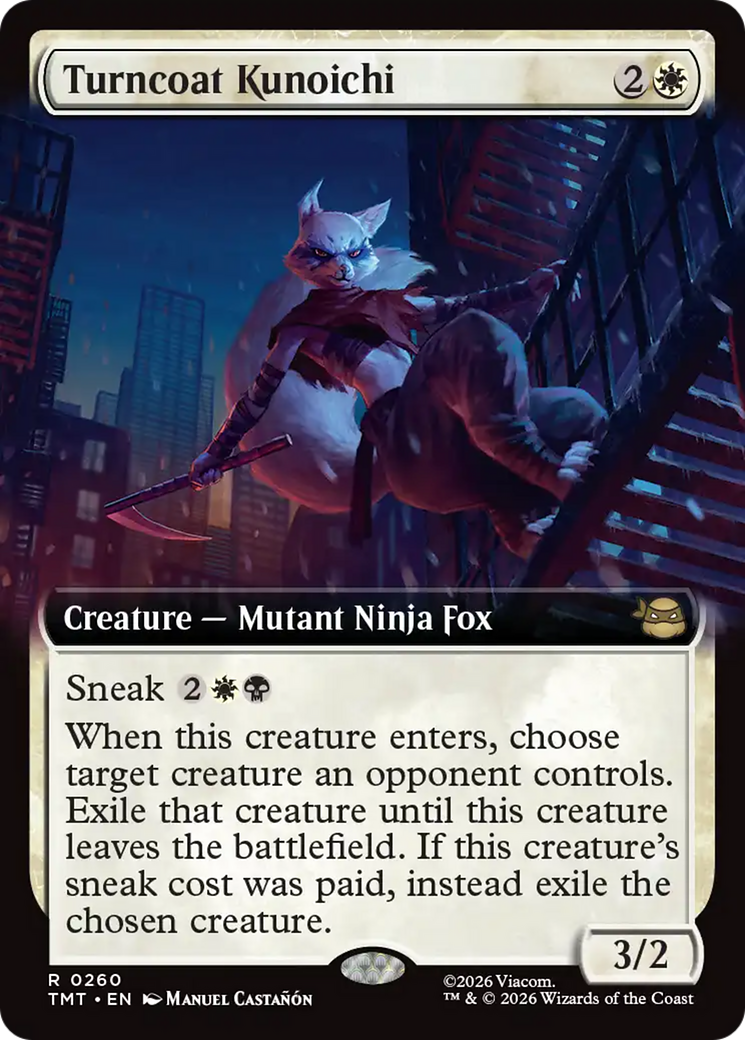Turncoat Kunoichi (Extended Art) [Teenage Mutant Ninja Turtles] MTG Single Magic: The Gathering | Red Claw Gaming