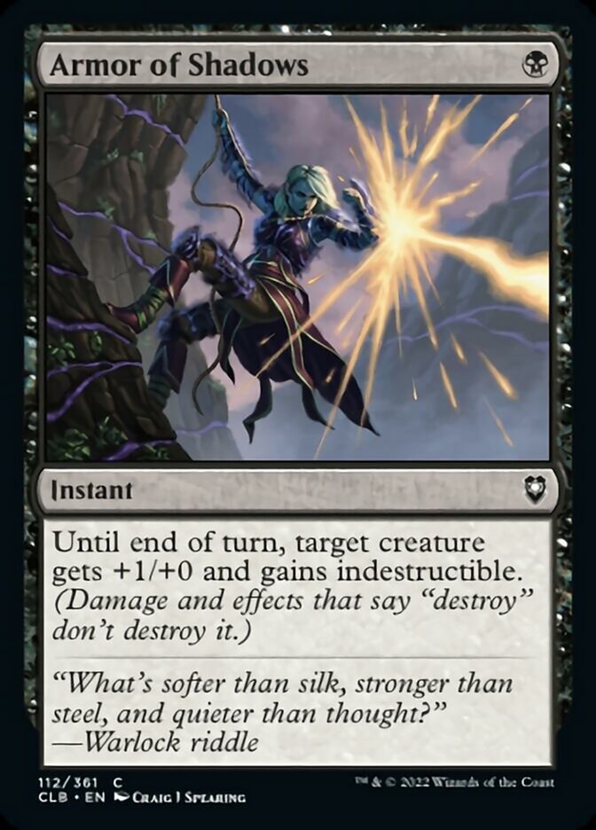 Armor of Shadows [Commander Legends: Battle for Baldur's Gate] MTG Single Magic: The Gathering | Red Claw Gaming