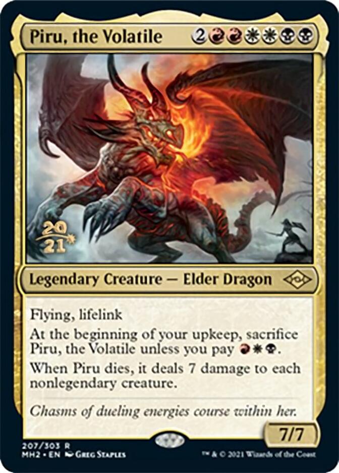 Piru, the Volatile [Modern Horizons 2 Prerelease Promos] MTG Single Magic: The Gathering | Red Claw Gaming