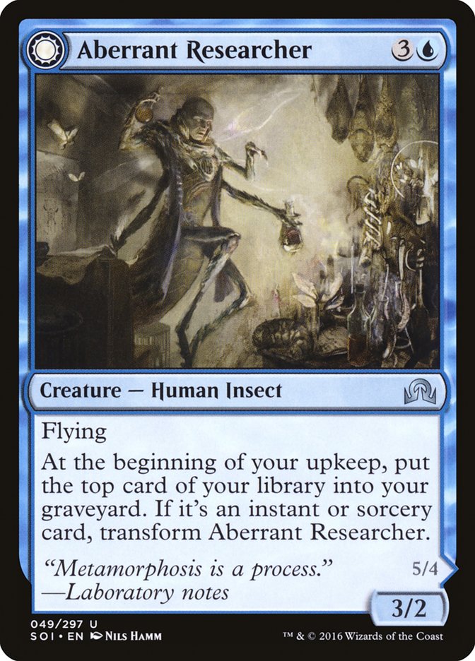 Aberrant Researcher // Perfected Form [Shadows over Innistrad] MTG Single Magic: The Gathering | Red Claw Gaming
