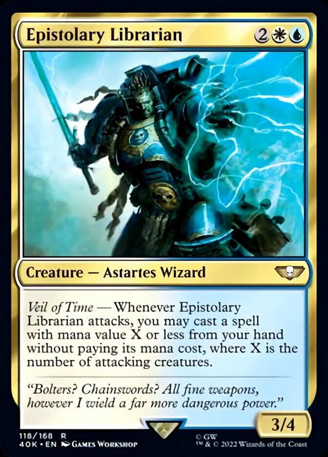 Epistolary Librarian (Surge Foil) [Warhammer 40,000] MTG Single Magic: The Gathering | Red Claw Gaming