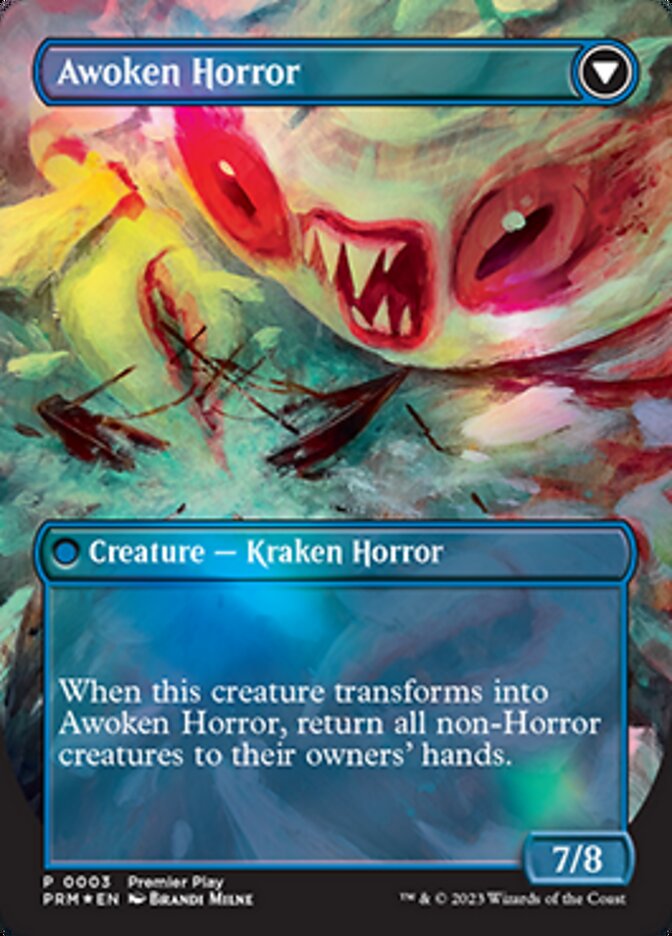 Thing in the Ice // Awoken Horror (Borderless Alternate Art) [Regional Championship Qualifiers 2023] MTG Single Magic: The Gathering | Red Claw Gaming