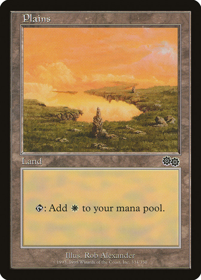 Plains (334) [Urza's Saga] MTG Single Magic: The Gathering | Red Claw Gaming