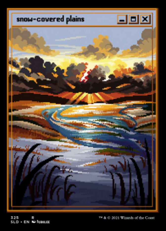 Snow-Covered Plains (325) [Secret Lair Drop Series] MTG Single Magic: The Gathering | Red Claw Gaming