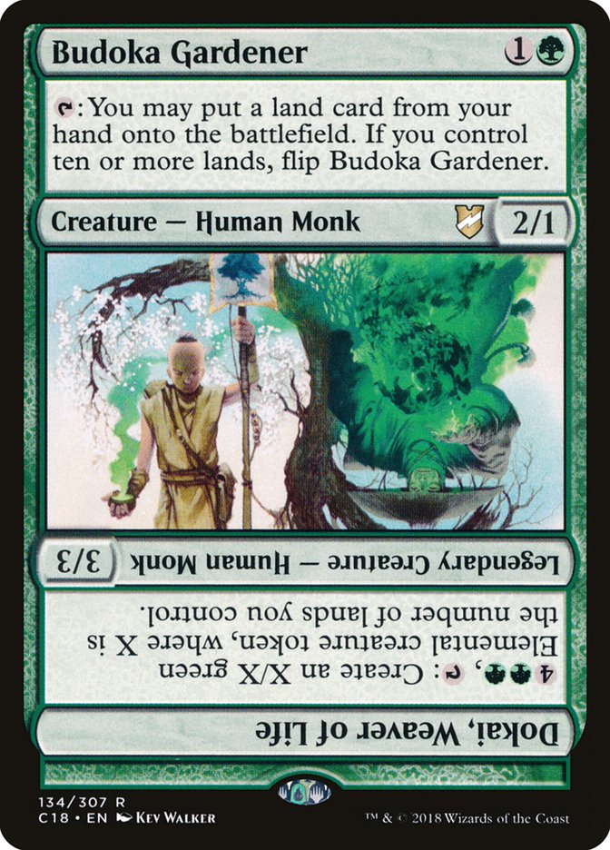 Budoka Gardener // Dokai, Weaver of Life [Commander 2018] MTG Single Magic: The Gathering | Red Claw Gaming