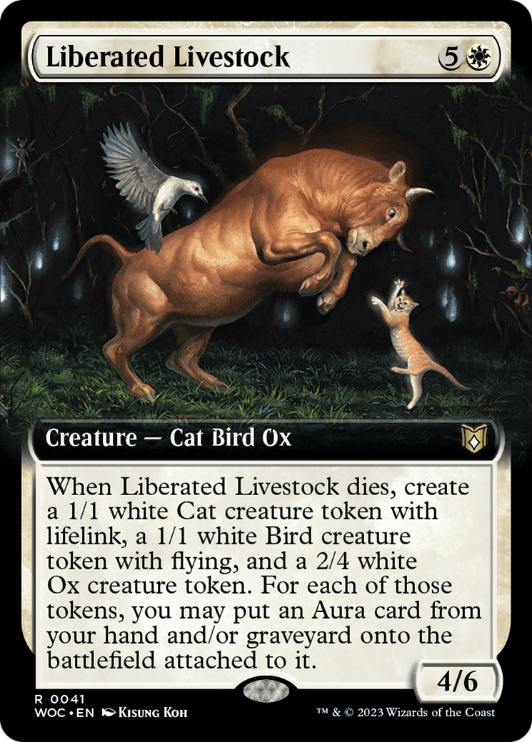 Liberated Livestock (Extended Art) [Wilds of Eldraine Commander] MTG Single Magic: The Gathering | Red Claw Gaming