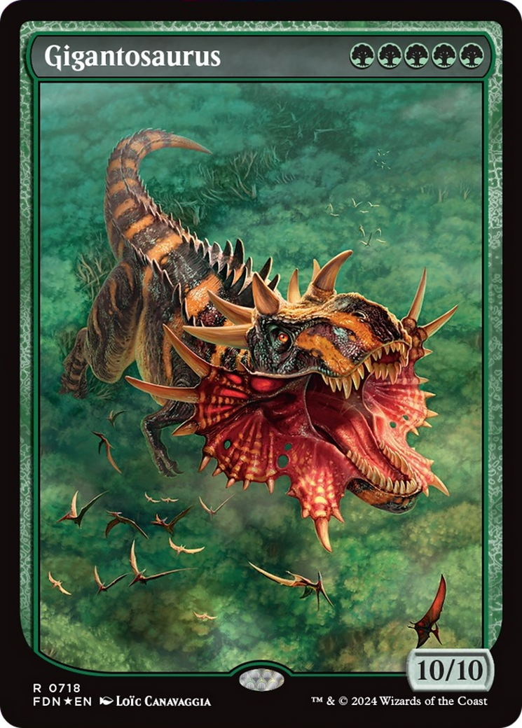 Gigantosaurus (Full Art) [Foundations] MTG Single Magic: The Gathering | Red Claw Gaming