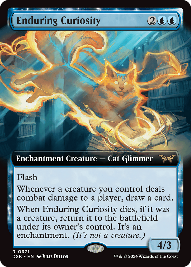 Enduring Curiosity (Extended Art) [Duskmourn: House of Horror] MTG Single Magic: The Gathering | Red Claw Gaming