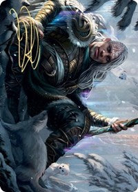Jorn, God of Winter Art Card (Gold-Stamped Signature) [Kaldheim Art Series] MTG Single Magic: The Gathering | Red Claw Gaming