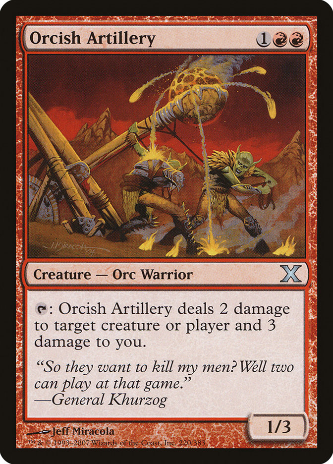 Orcish Artillery [Tenth Edition] MTG Single Magic: The Gathering | Red Claw Gaming